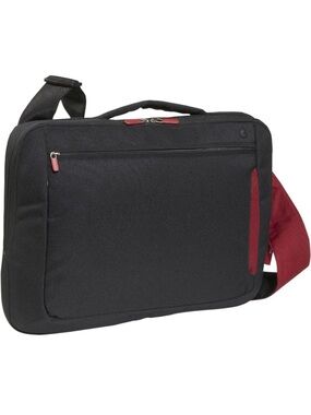 BELKIN 17” MESSENGER LAPTOP BAG STRAPS PREMIUM BLACK/CABERNET RED